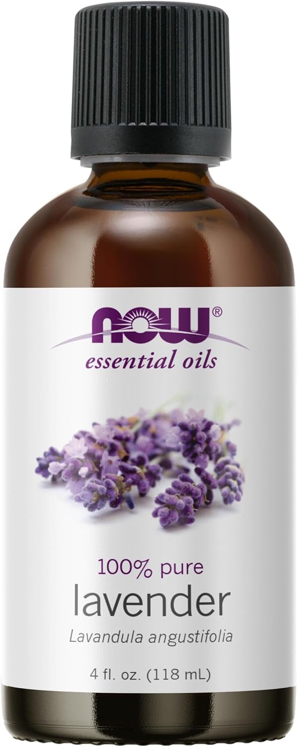 NOW Foods 100% Pure Lavender Essential Oil stress relief linalool aromatherapy cortisol reduction