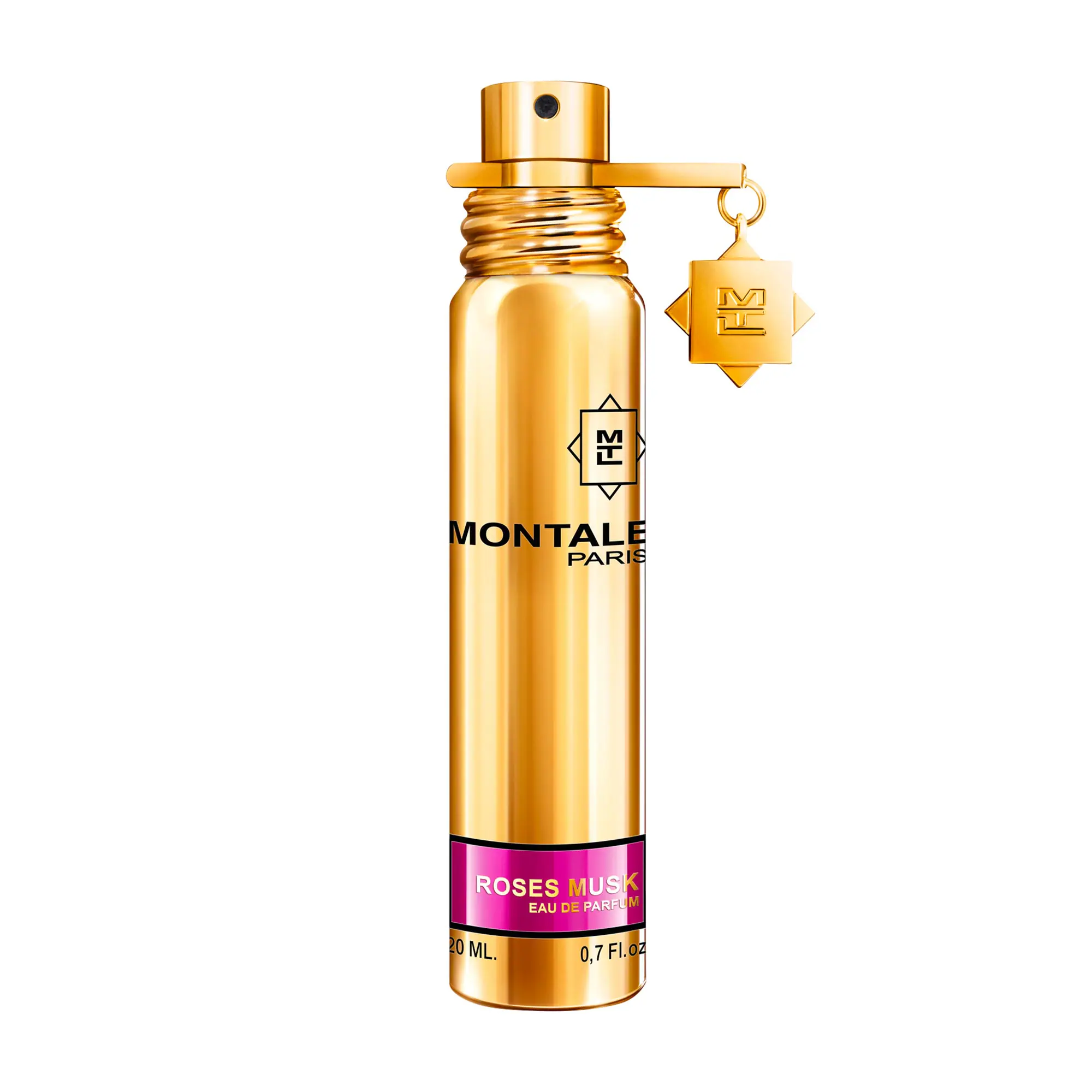 Montale Roses Musk golden perfume bottle
