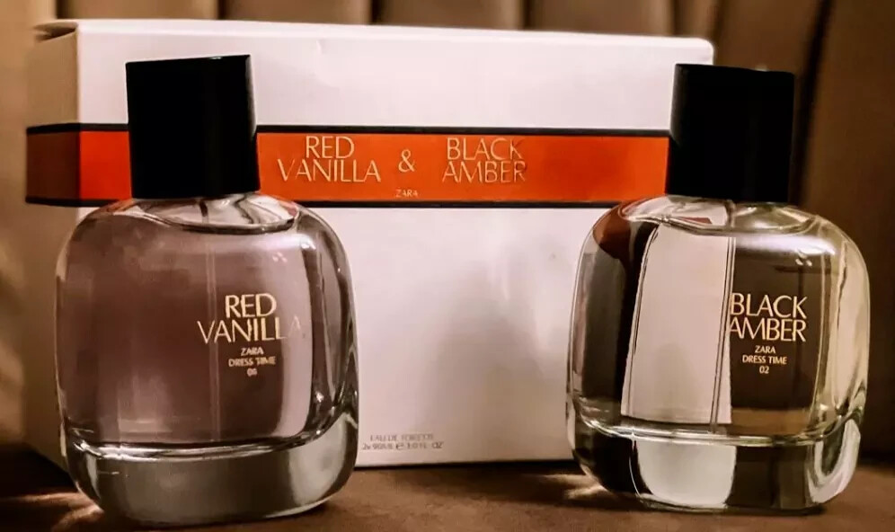 Zara Red Vanilla & Black Amber Duo Set Perfume 2 X 90ml Spray Women Fragrance | eBay